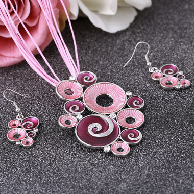 Stylish Oil Painting Jewelry Set