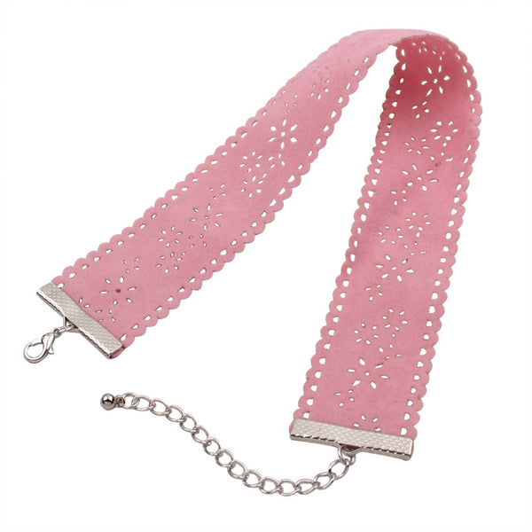 Rosy Pink Choker Necklace Set