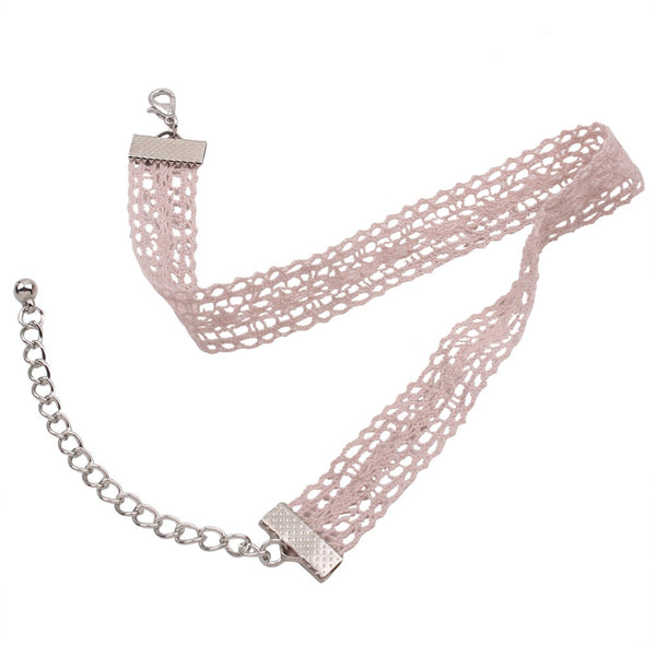 Rosy Pink Choker Necklace Set