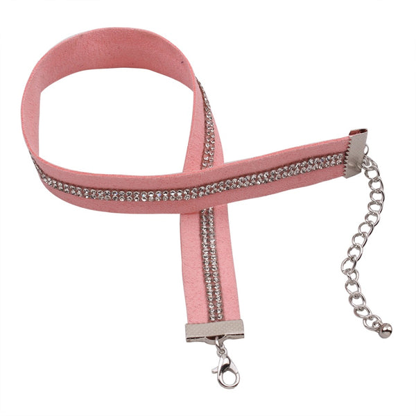 Rosy Pink Choker Necklace Set