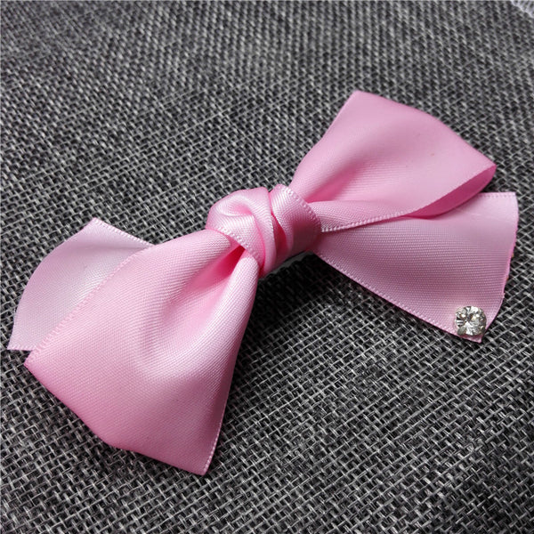 Cute Pink Ribbon Barrettes