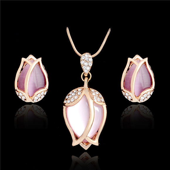 Tulip Bridal Jewelry Set