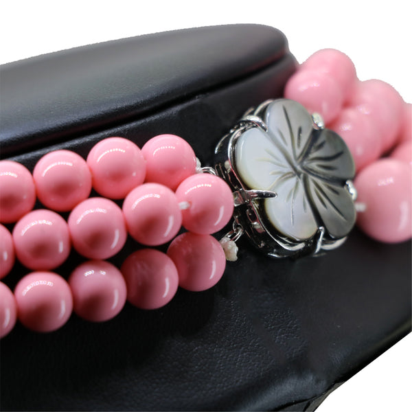 Pink Beaded Charm Necklace